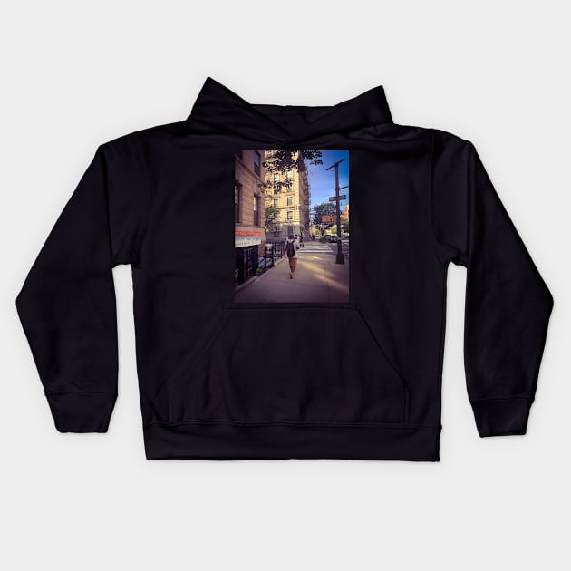 Harlem Street Manhattan New York City Kids Hoodie by eleonoraingrid